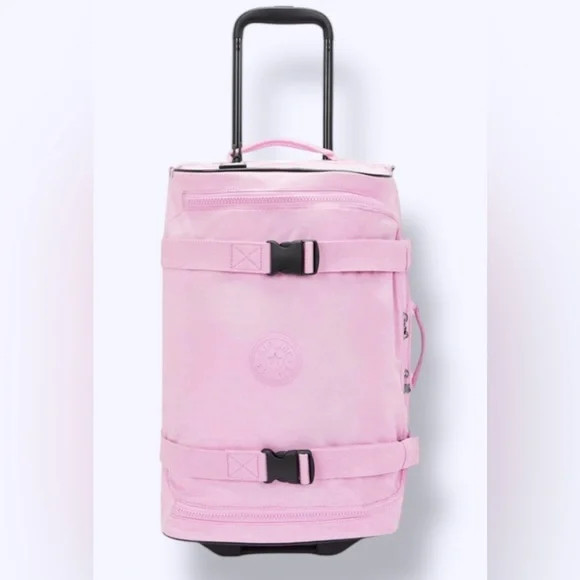 Kipling Aviana Suitcase S Travel Bag Rolling Carry-On Duffle & Luggage Lock Pink - Picture 6 of 12